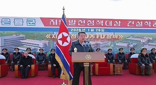 North Korea's Kim attends ceremony for this year's first regional development project