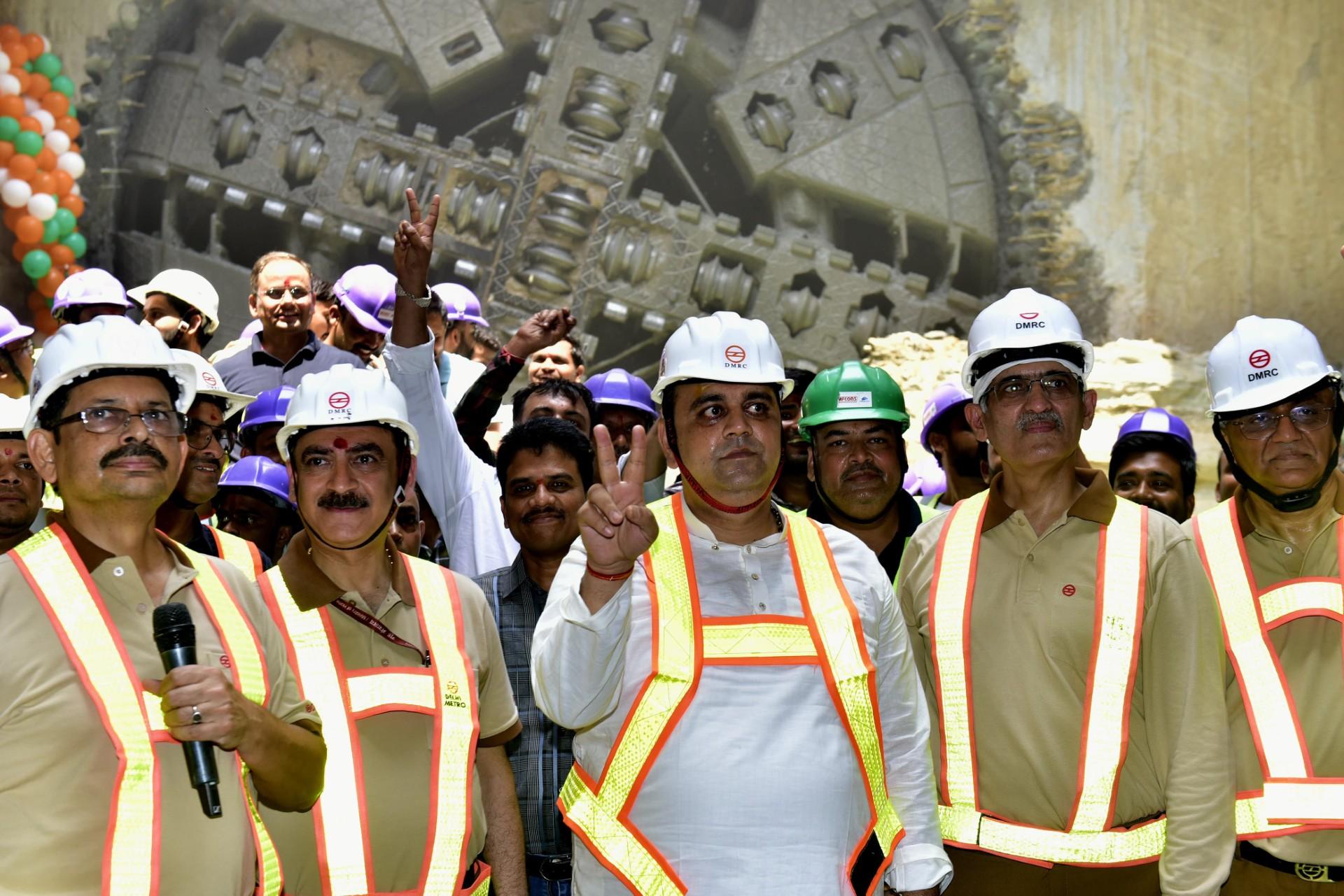 Metro Golden Line: Delhi transport minister hails tunnel breakthrough at Tughlakabad