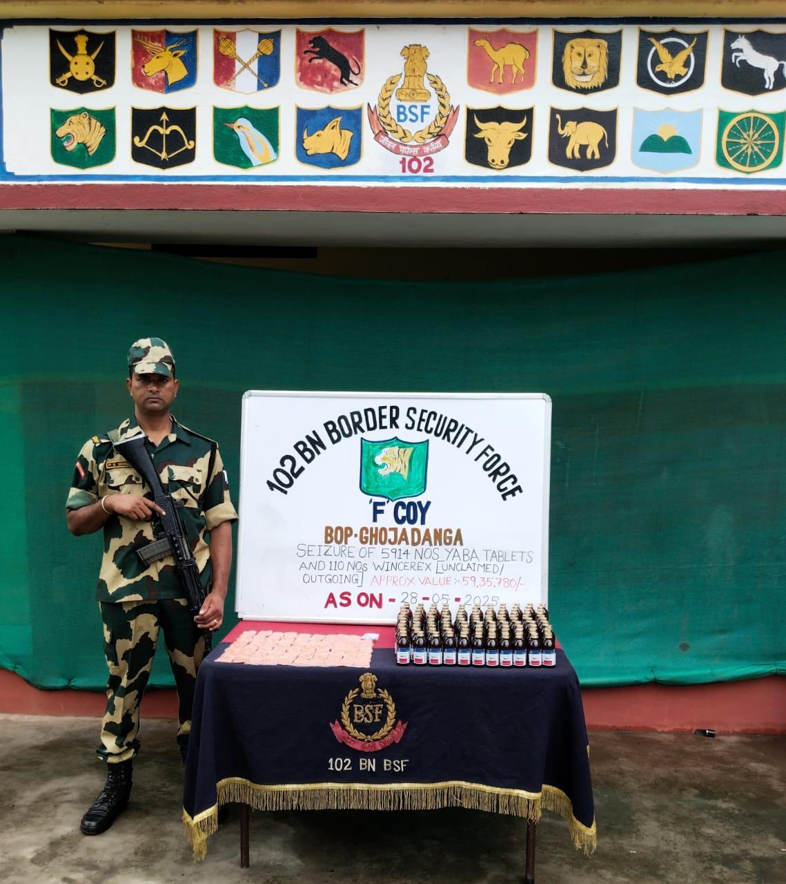 Major narcotics haul by BSF along Indo-B'desh border in West Bengal