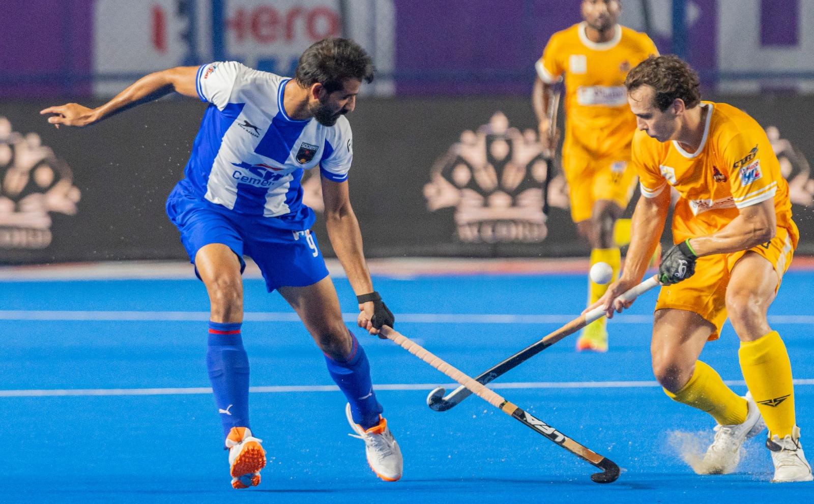 Men's HIL: Tamil Nadu Dragons go top of the table with 3–2 win over Soorma Hockey Club