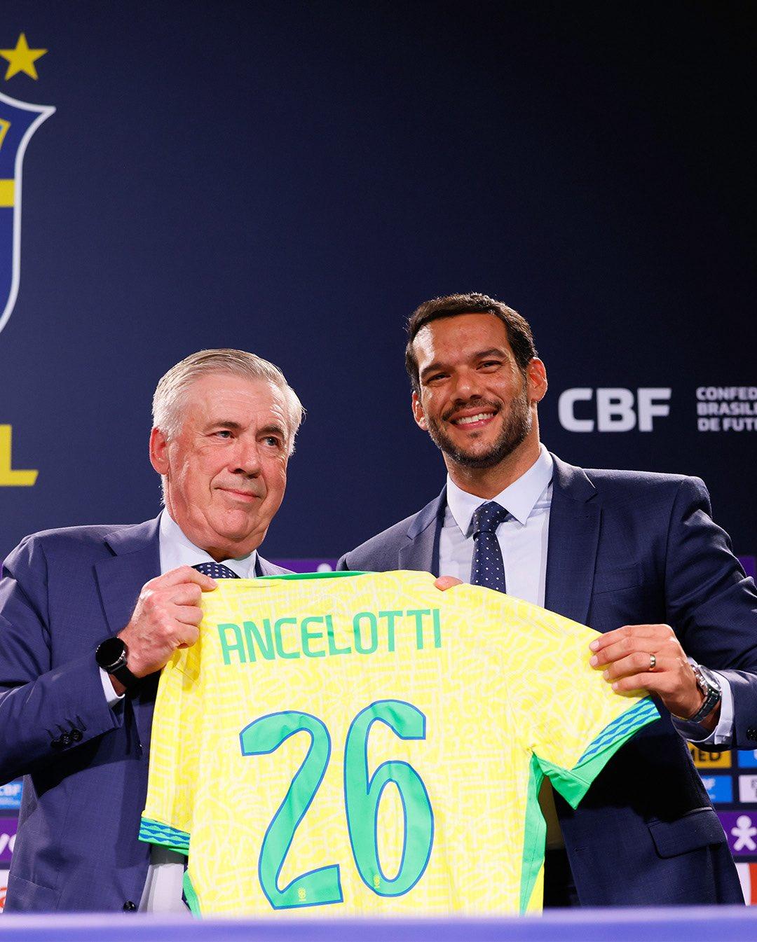 Ancelotti unveiled as Brazil manager, eyes World Cup glory