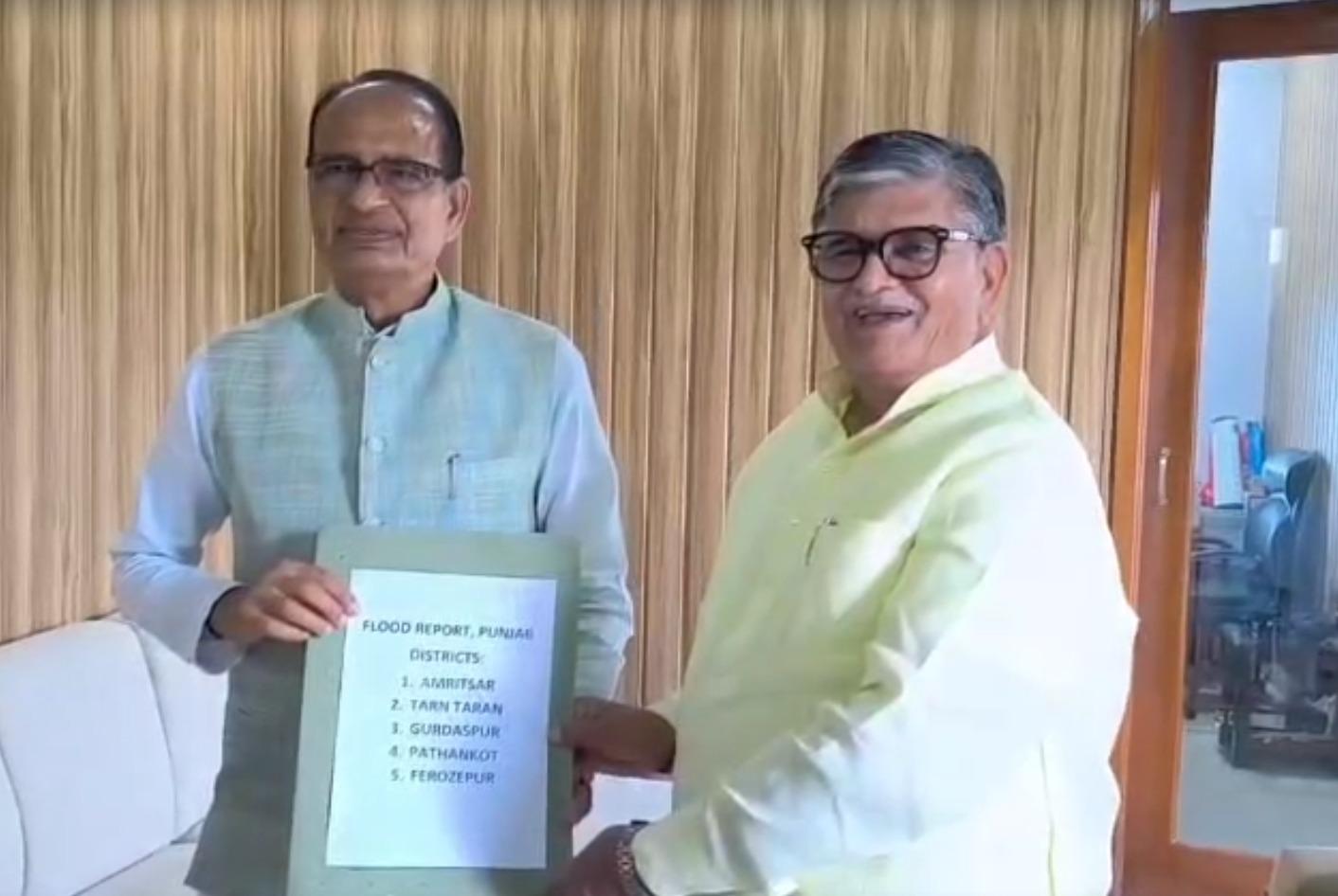 Punjab Governor submits flood report to Shivraj Singh Chouhan