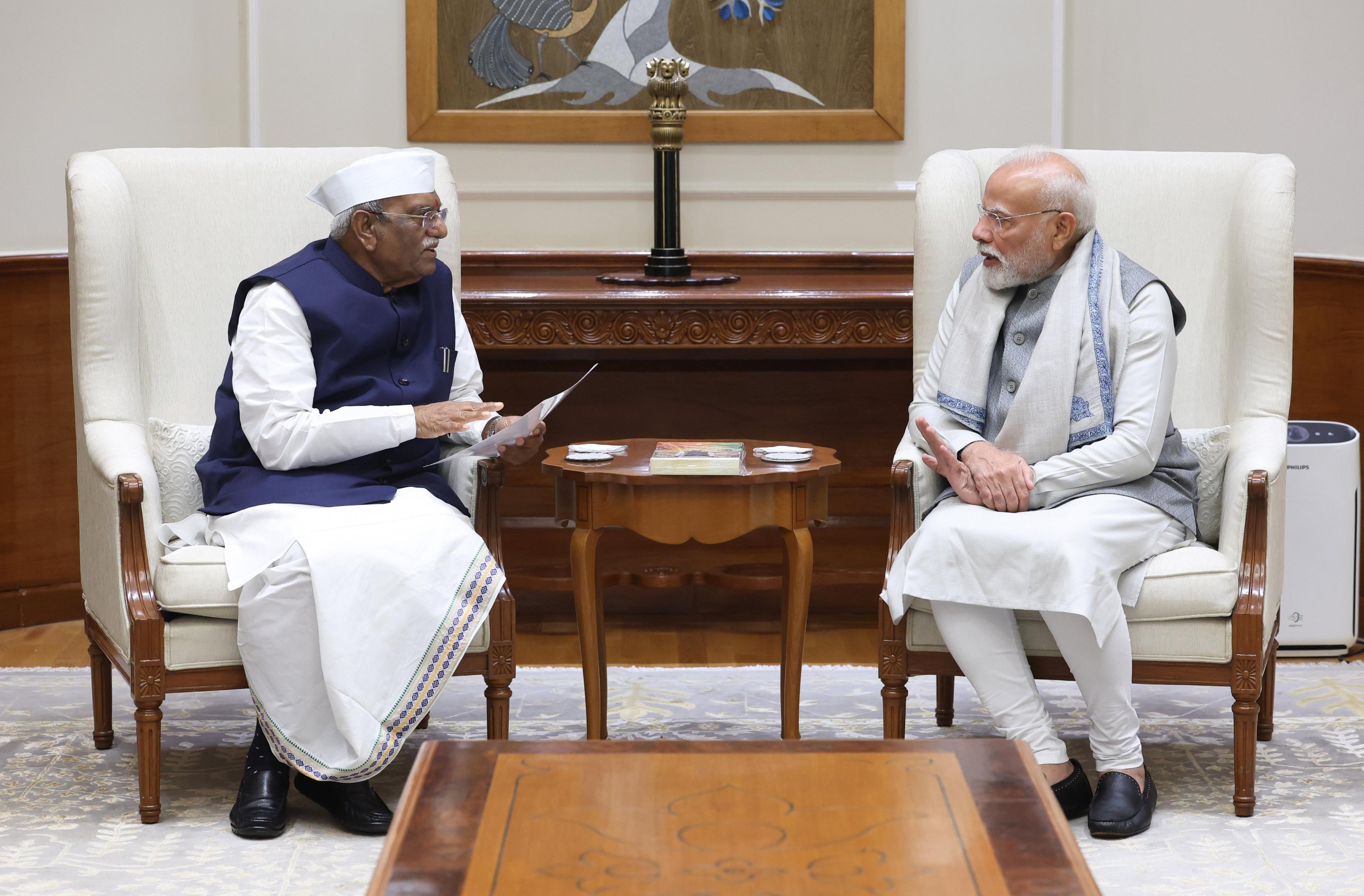 Raj Guv Haribhau Bagade meets President, PM Modi and Union Minister in Delhi