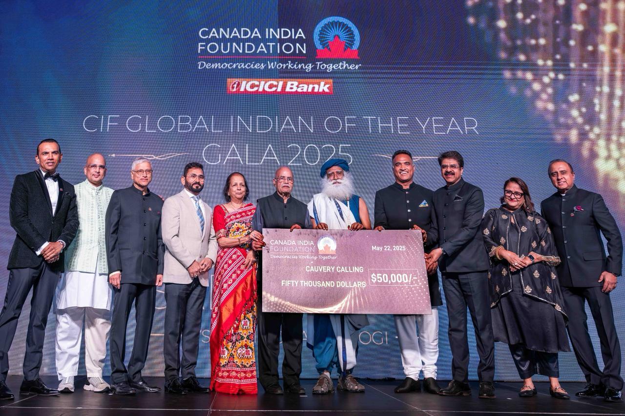 Sadhguru receives 'Global Indian of the Year' award from Canada India Foundation