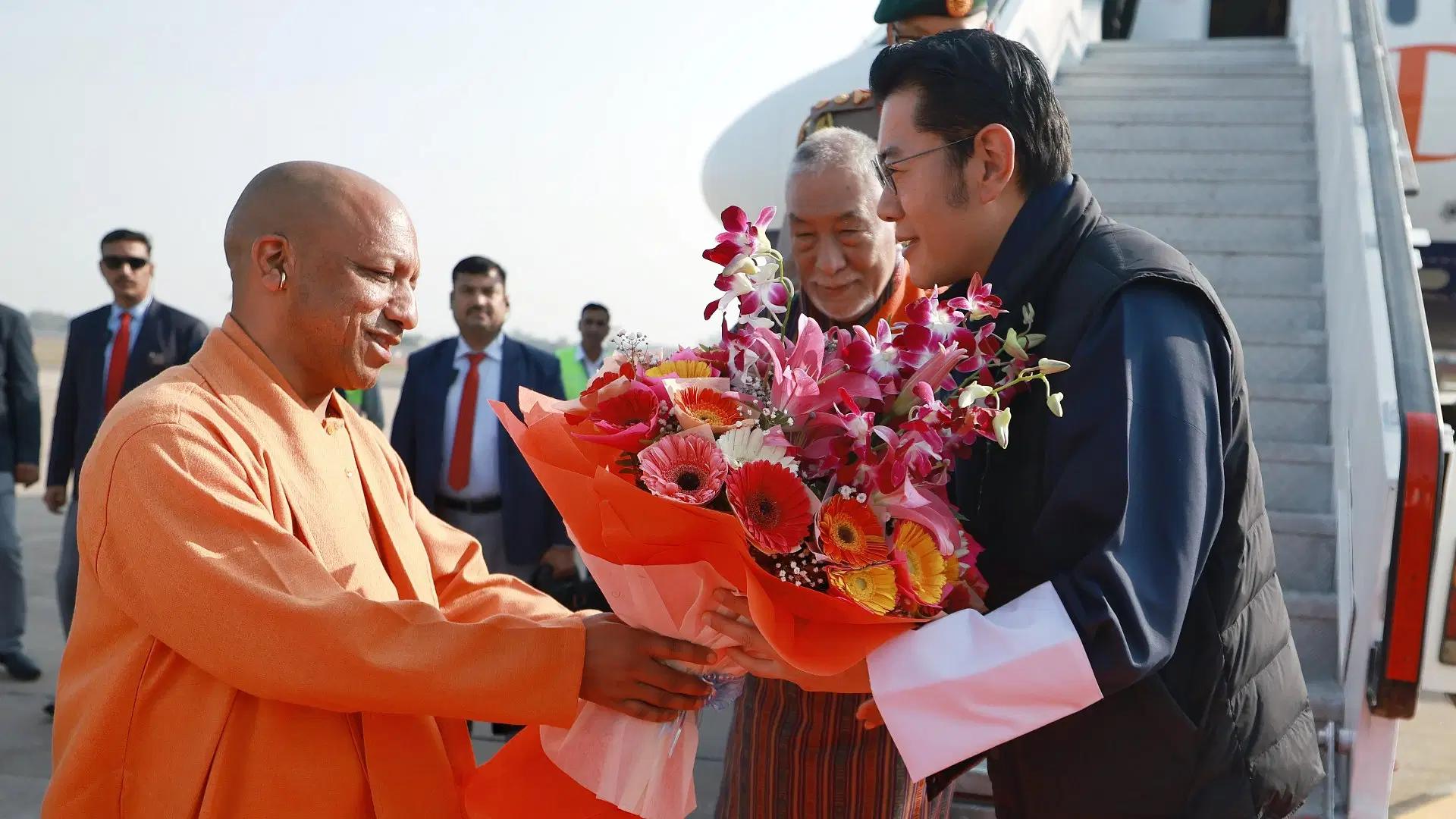 Bhutan King and UP CM Yogi Adityanath