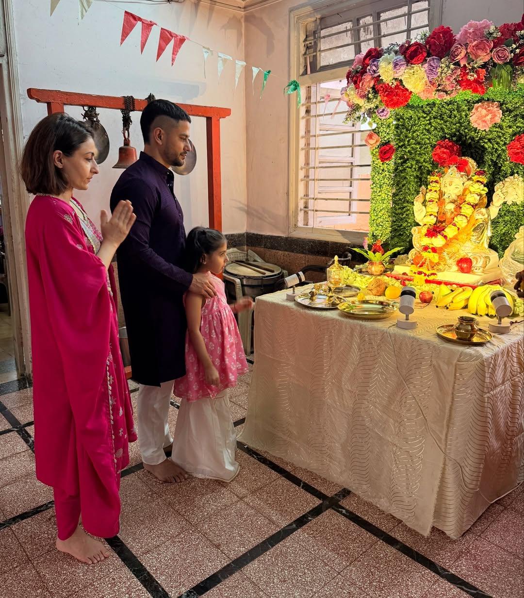 Kunal, Soha share glimpse of their Ganesh Chaturthi celebrations with daughter Inaaya
