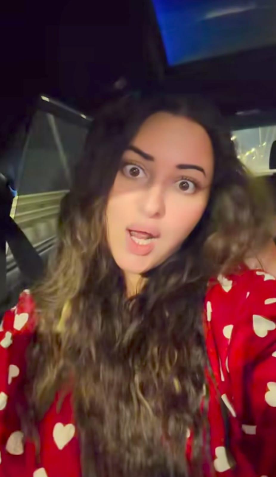 Sonakshi Sinha & Zaheer Iqbal say 'Our ghedi our rules' as they groove in the car