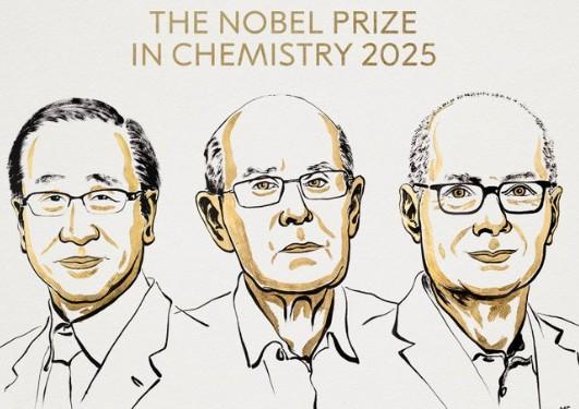3 scientists win 2025 Chemistry Nobel for developing metal-organic frameworks