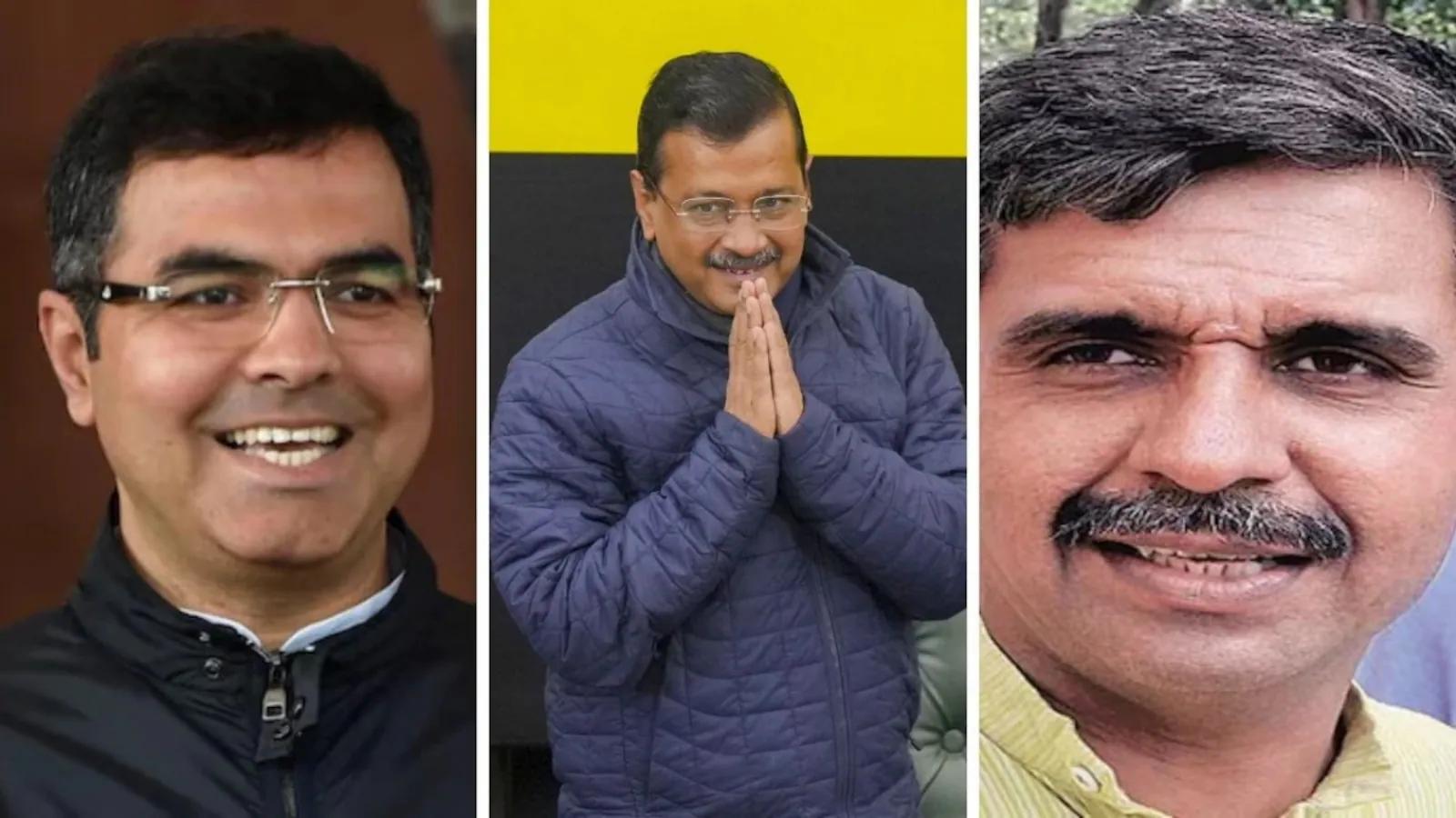 Parvesh Verma , Arvind Kejriwal , Sandeep Dikshit