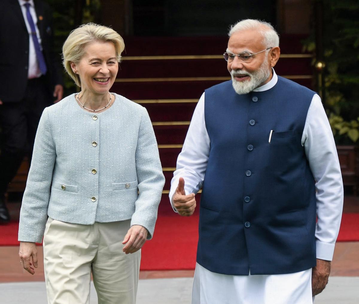 PM Modi and Ursula von der Leyen