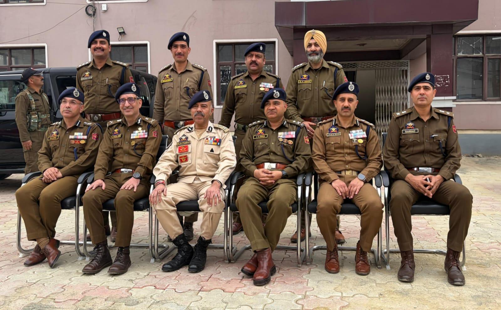 J&K DGP reviews anti-terrorist operations, law and order in Awantipora police district