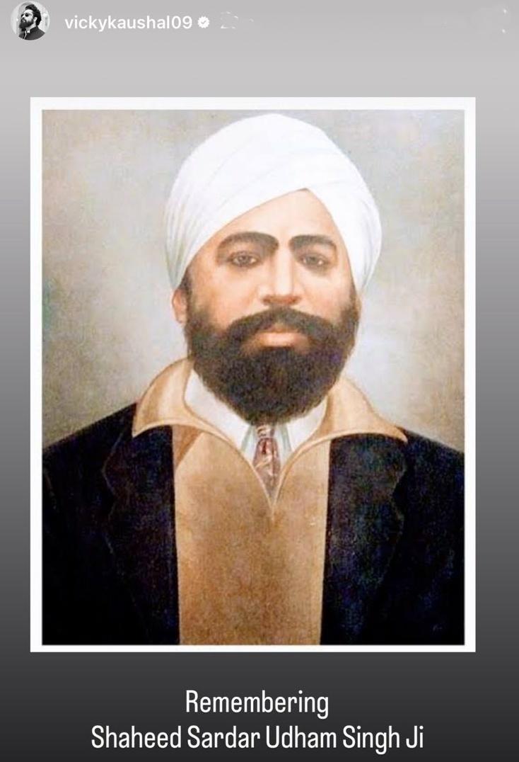 Vicky Kaushal remembers Shaheed Sardar Udham Singh on Martyrdom Day