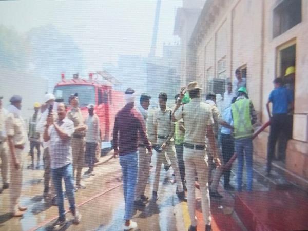 Fire tenders extinguishing the fire (Photo/ANI)