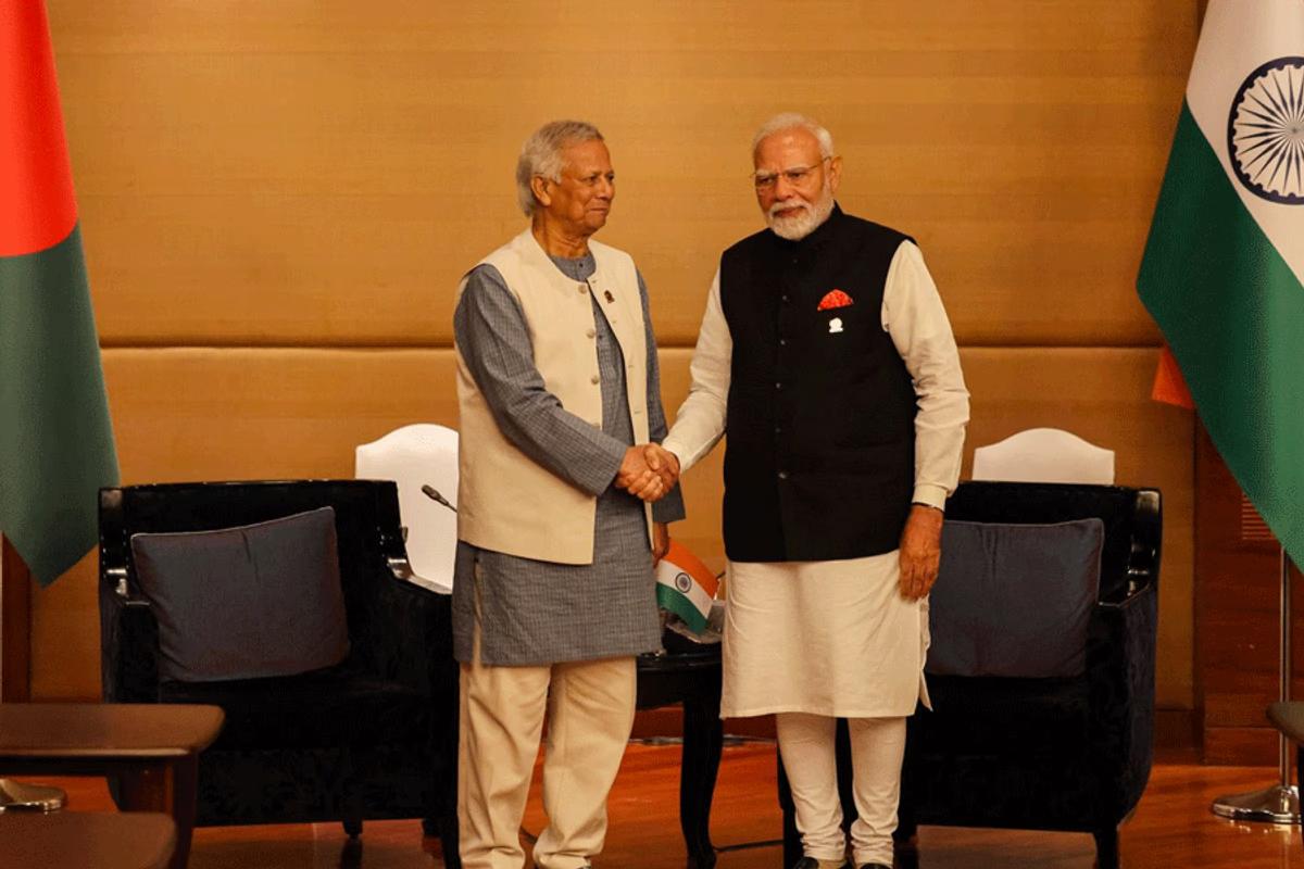 PM Modi meets Bangladesh Chief Adviser Muhammad Yunus