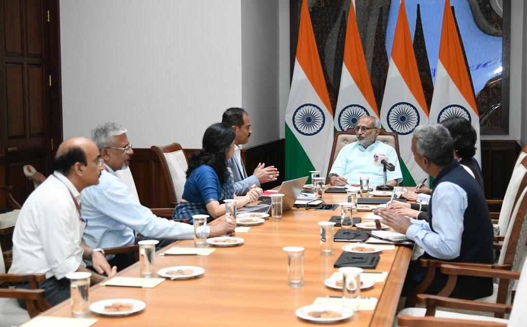 VP Radhakrishnan meets Rajya Sabha Secretariat officials