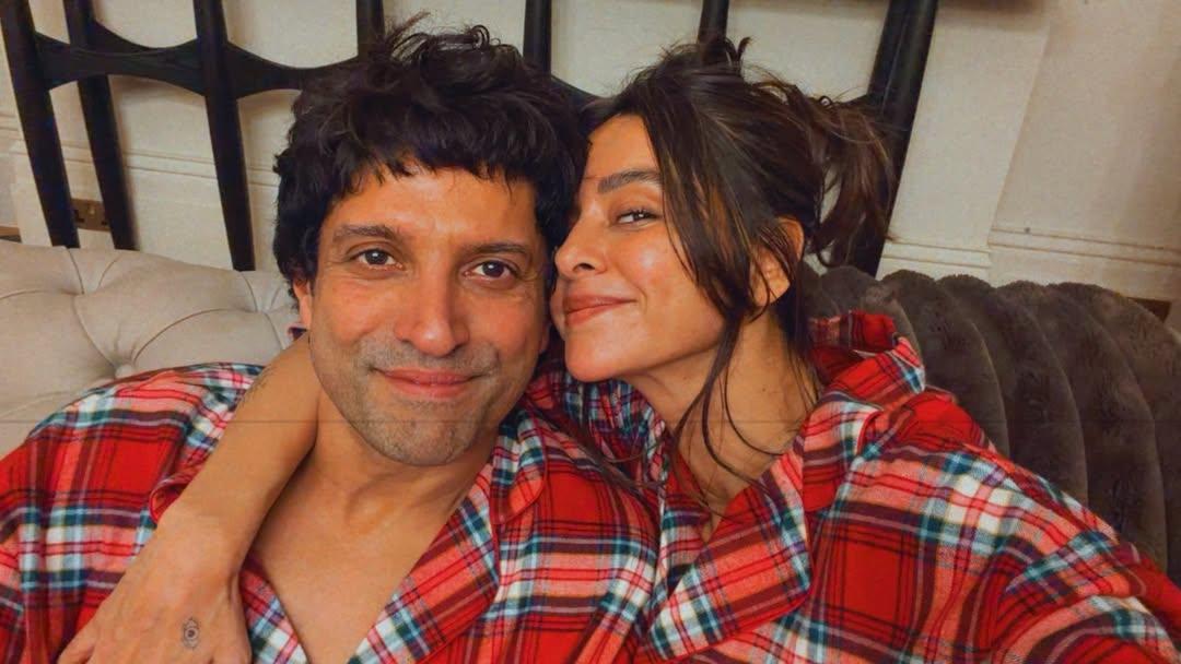 Shibani Akhtar twins with hubby Farhan Akhtar as they celebrate the most beautiful time of the year