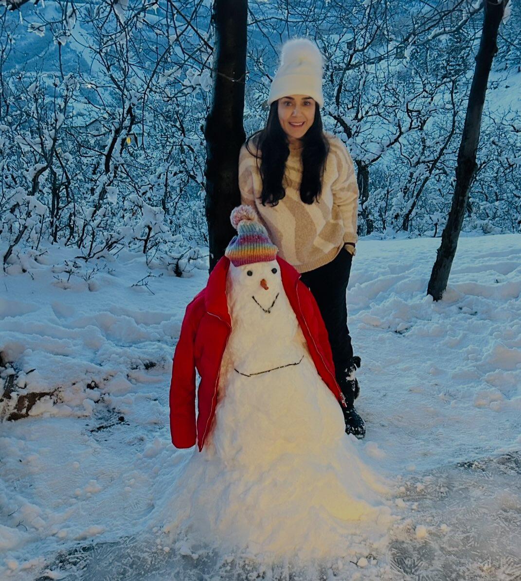 Preity Zinta reminded of her childhood days as she spends time in the snow