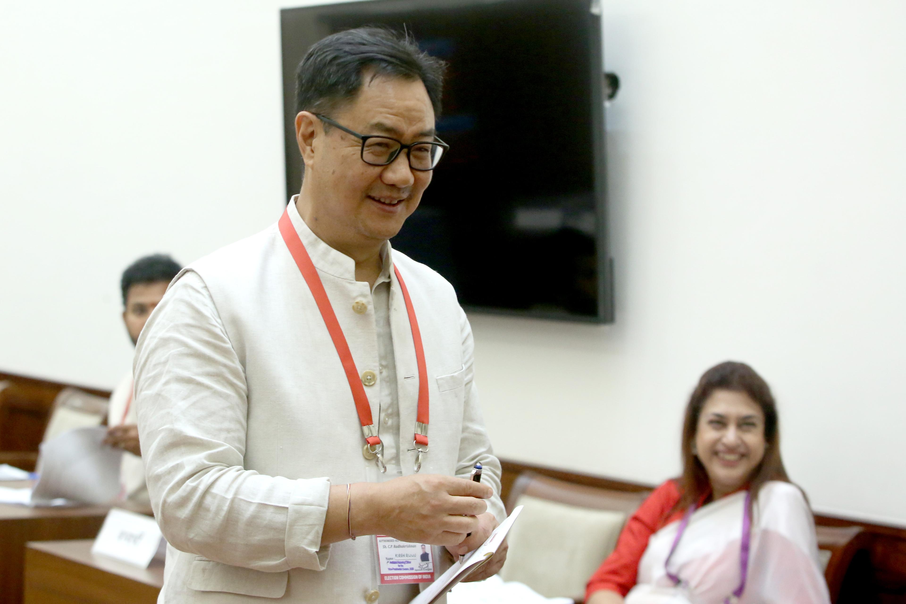 Kiren Rijiju thanks some INDIA bloc MPs for voting with ‘conscience’ for NDA's Radhakrishnan