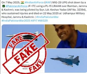 Claim of IAF jet shot down and pilot killed is fake, says govt fact check