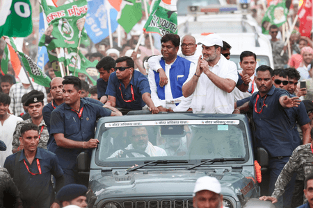 Mukesh Sahani targets BJP, poll panel during 'Voter Adhikar Yatra' in Muzaffarpur