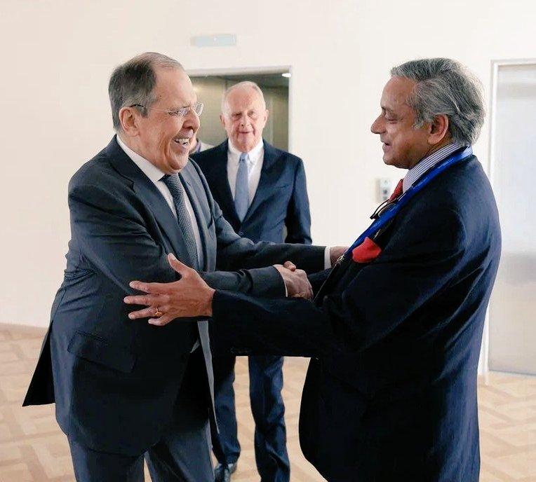 Russian FM meets Tharoor, highlights restoring work of RIC troika