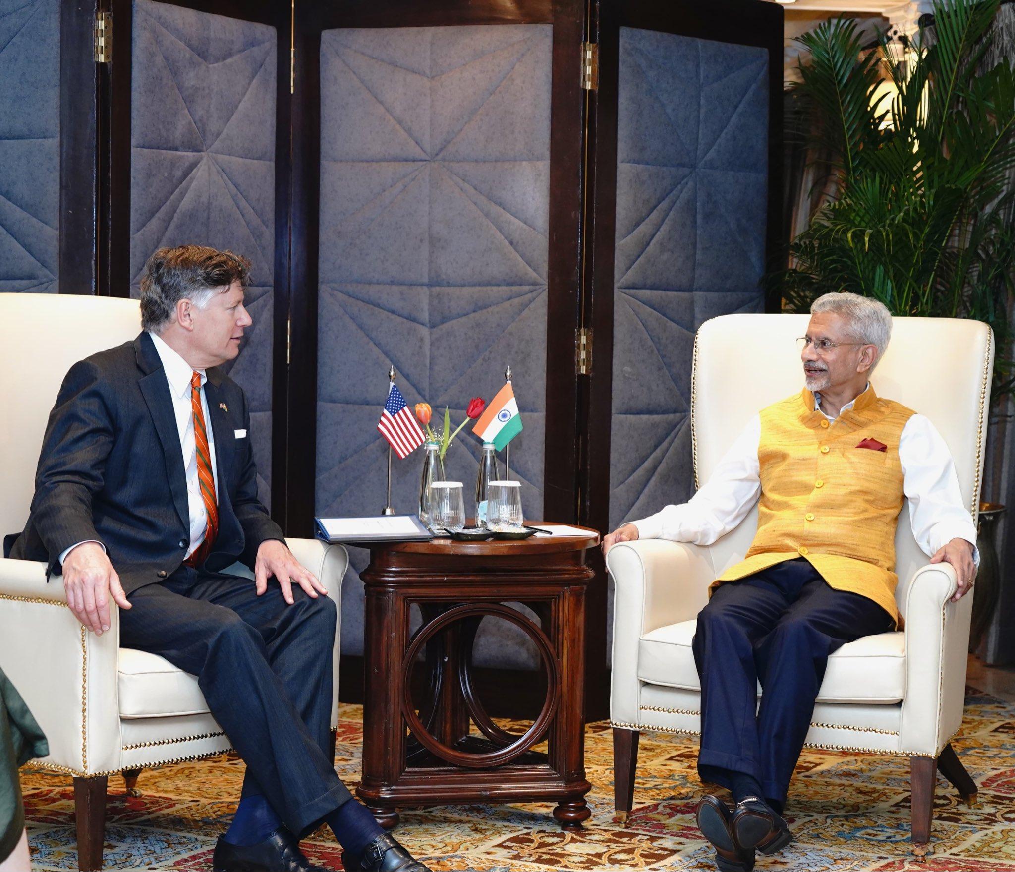 EAM Jaishankar, US Deputy Secretary of State Christopher Landau hold talks