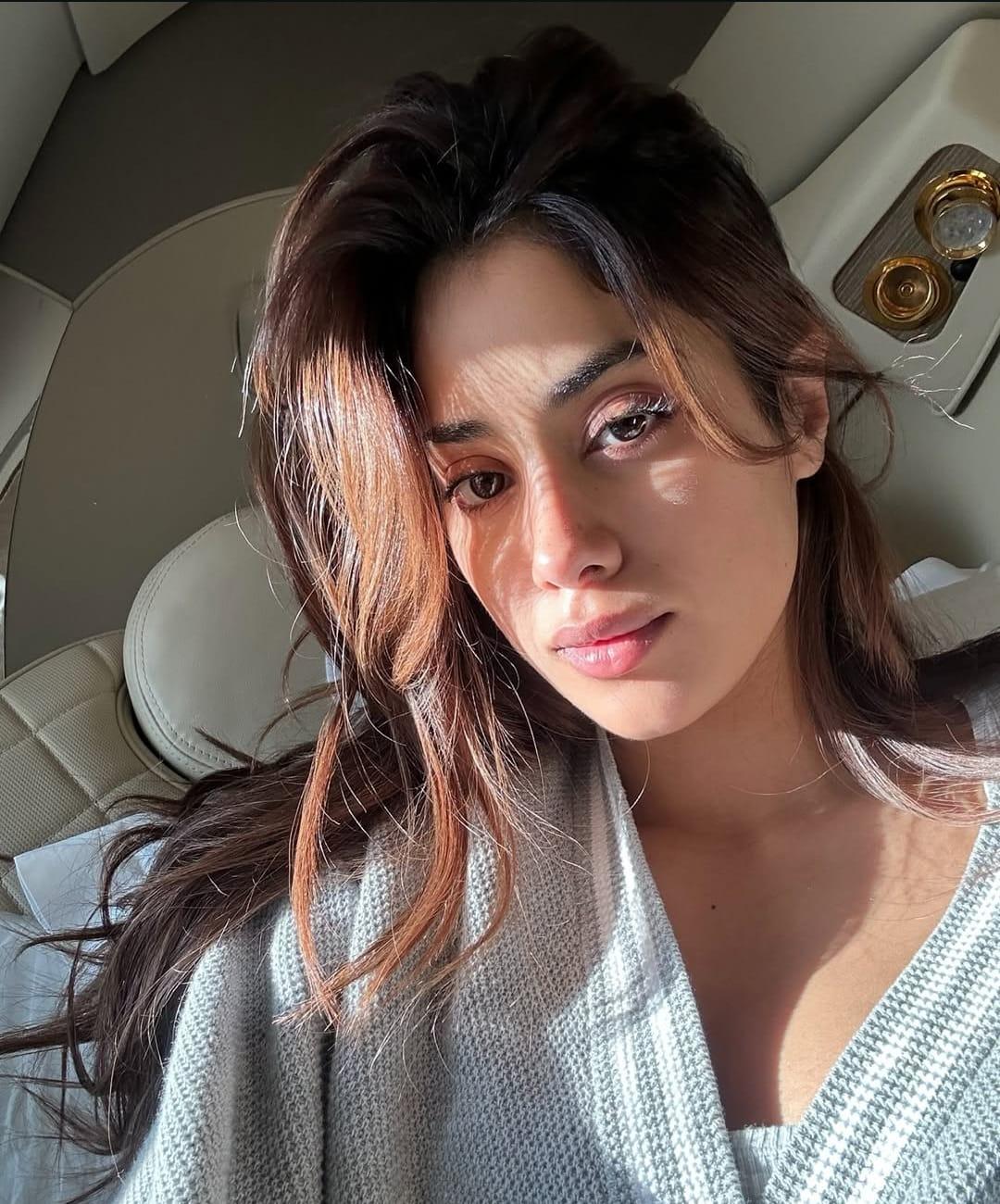 Janhvi Kapoor drops sun-soaked selfies on a flight with swollen eyes