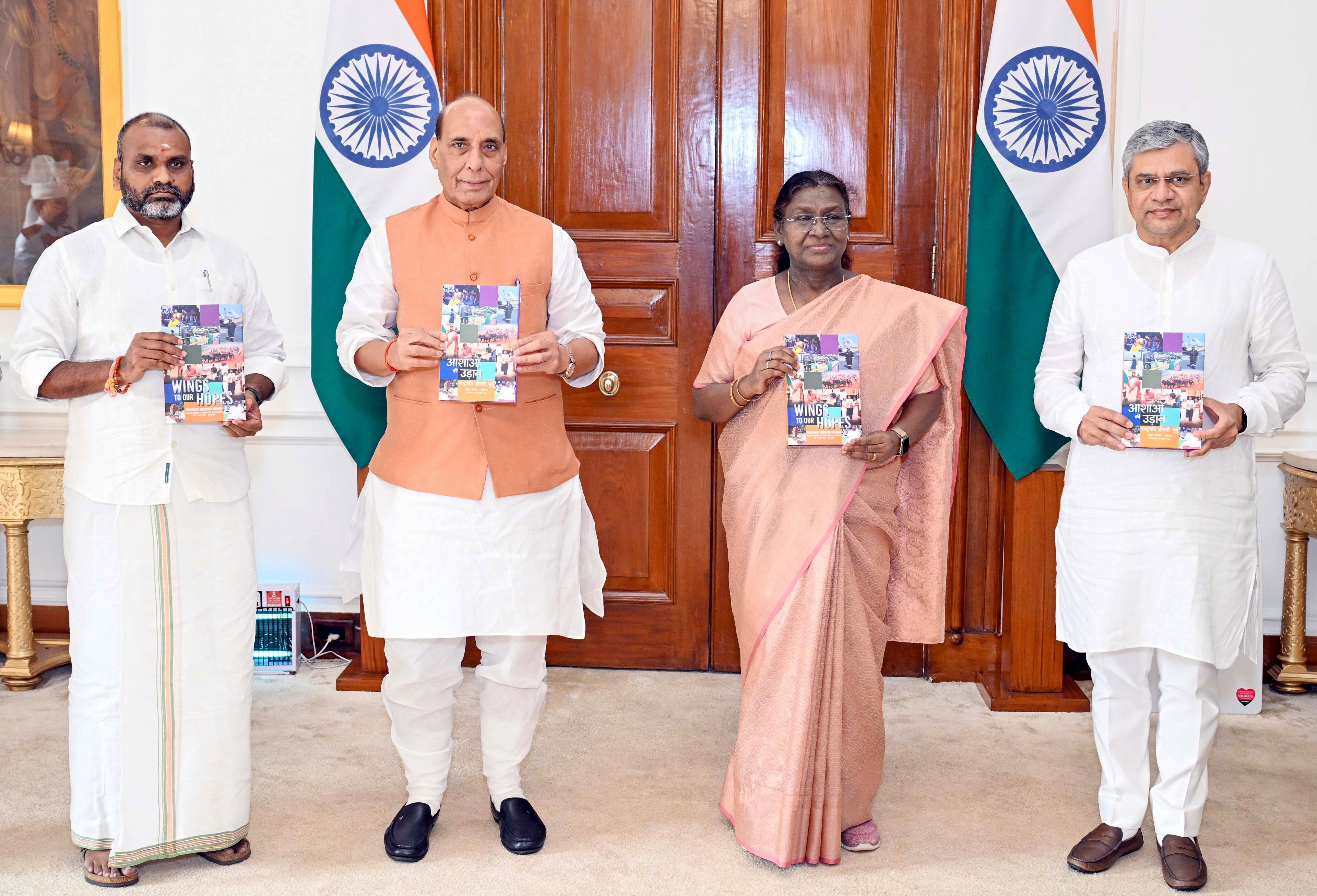 Rajnath Singh releases collection of President Murmu's 51 speeches