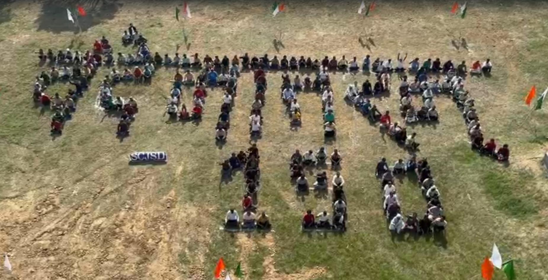 Rajasthan: Prisoners at Shyalwas jail form human chain to celebrate ‘Vande Mataram’