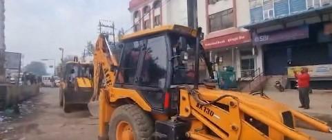 Bulldozer action in Rajasthan's Chomu after stone-pelting incident