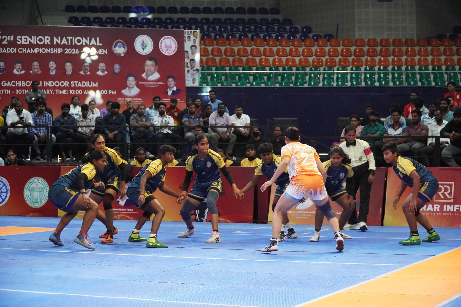 Sr Women Kabaddi Nationals: Karthika shines for Tamil Nadu; Railways, Himachal Pradesh and Haryana cruise into SF