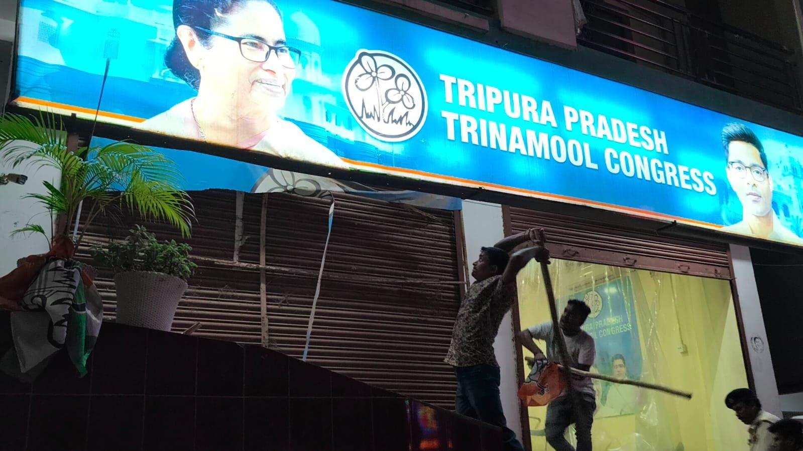 Tension grips Agartala after Trinamool office ‘attack’