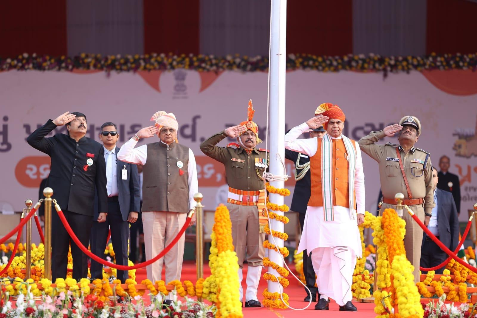 CM Patel, Guv Devvrat lead state-level Republic Day celebrations in Gujarat