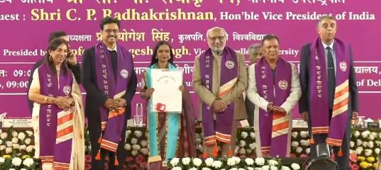 V-P Radhakrishnan confers degrees on 1.2 lakh students at DU's 102nd convocation