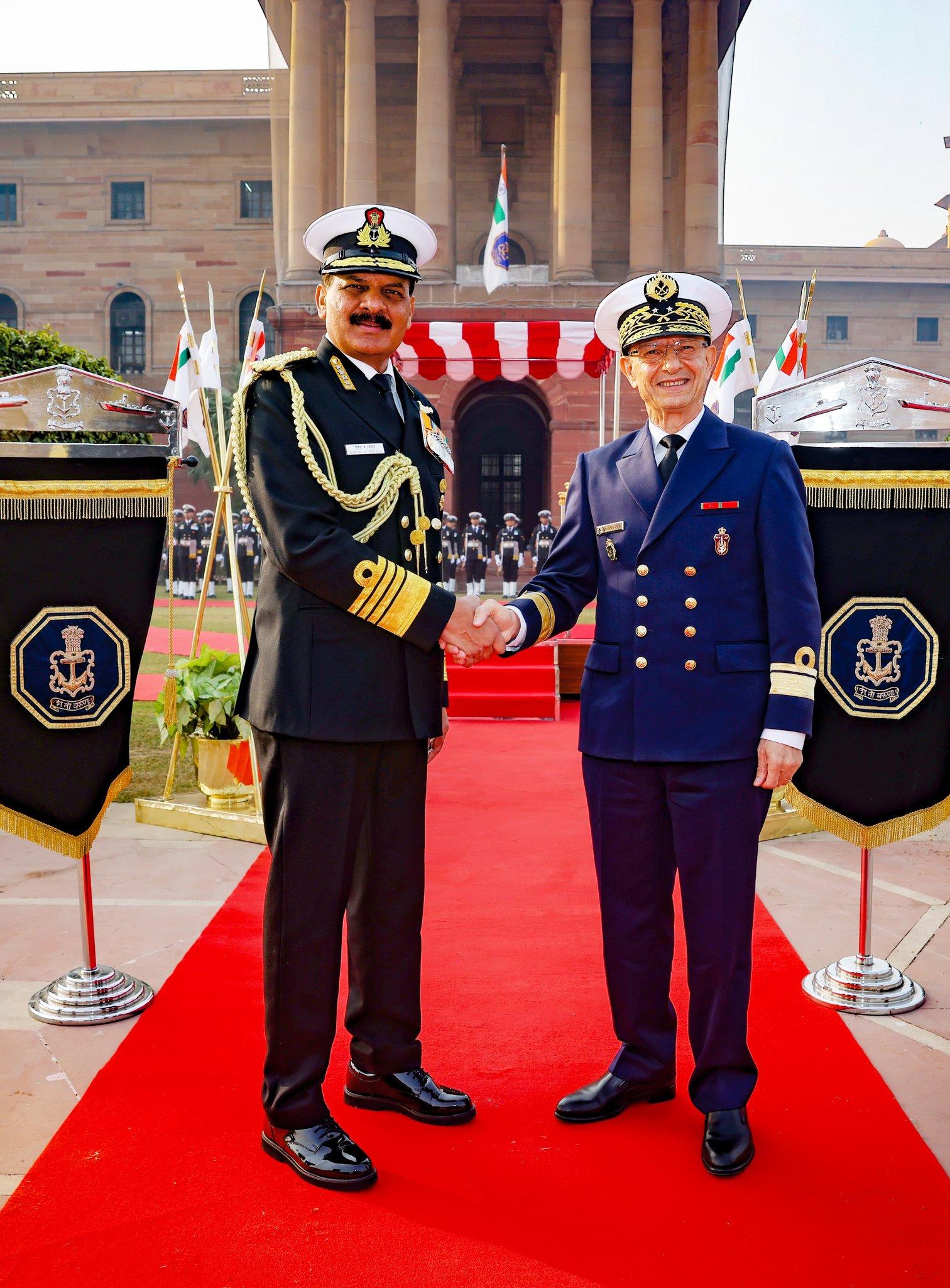 Indian Navy chief receives top Moroccan Navy official ahead of talks