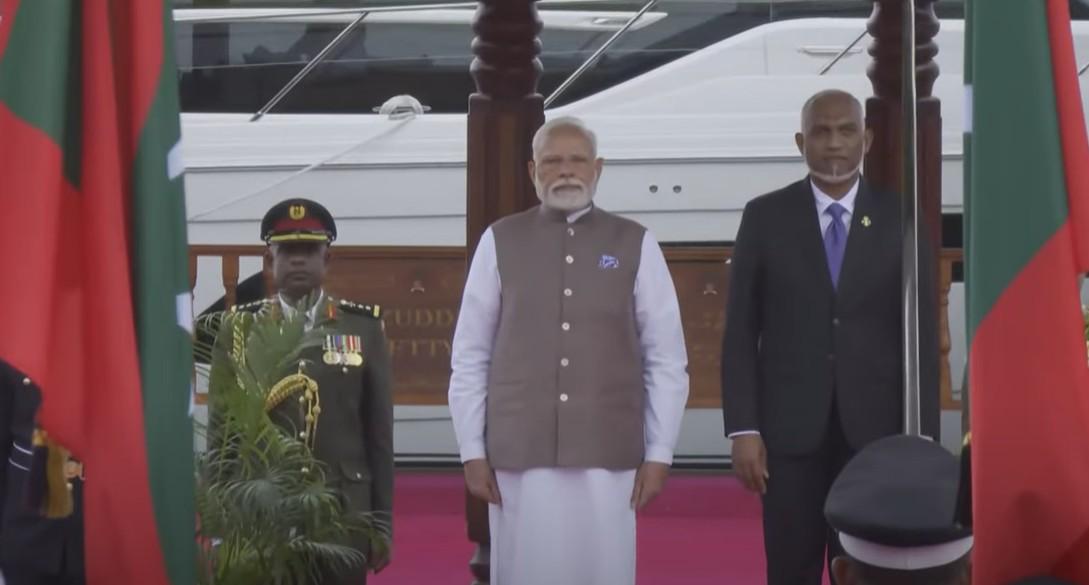 PM Modi accorded ceremonial welcome, guard of honour in Maldives