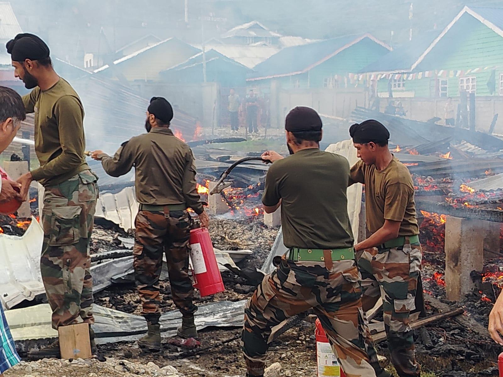 Arunachal: Indian Army swiftly responds to Menchuka fire, saves lives and homes