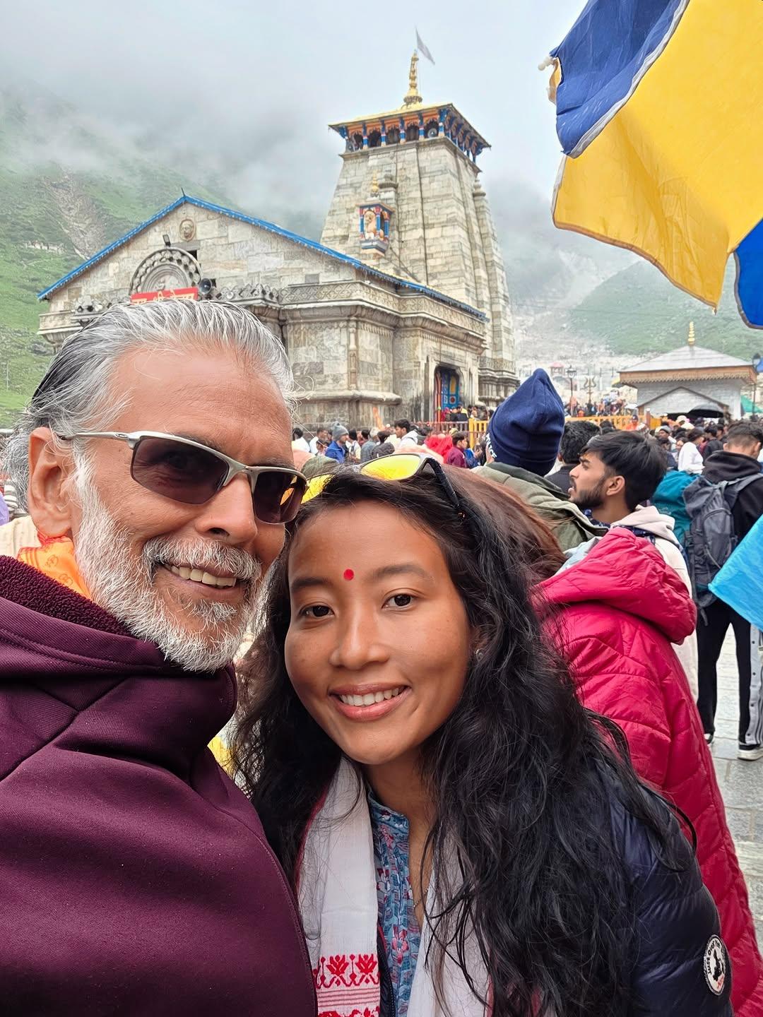 Milind Soman enjoys the beautiful journey to Kedarnath with wife Ankita Konwar