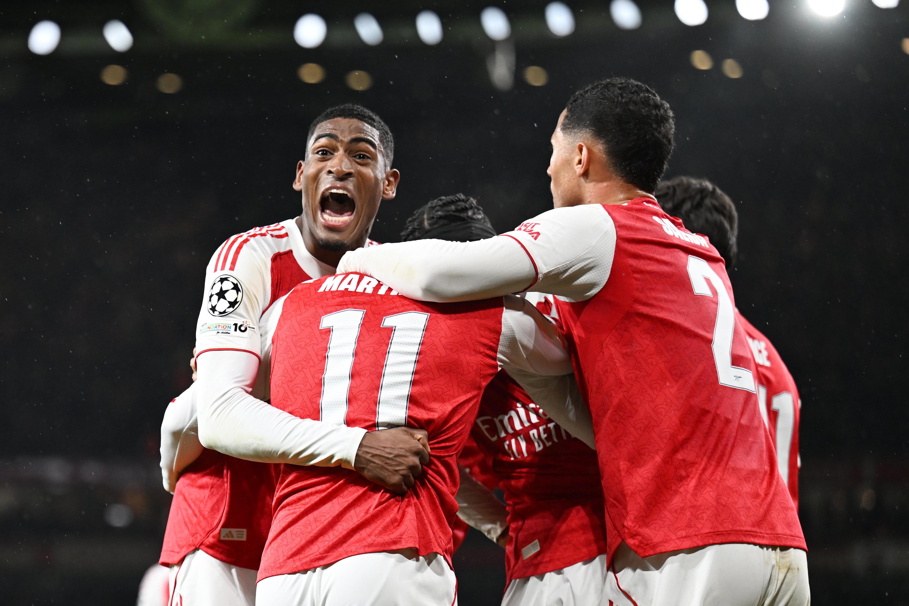 Champions League: Arsenal beat Bayern to go top, holders PSG hit five