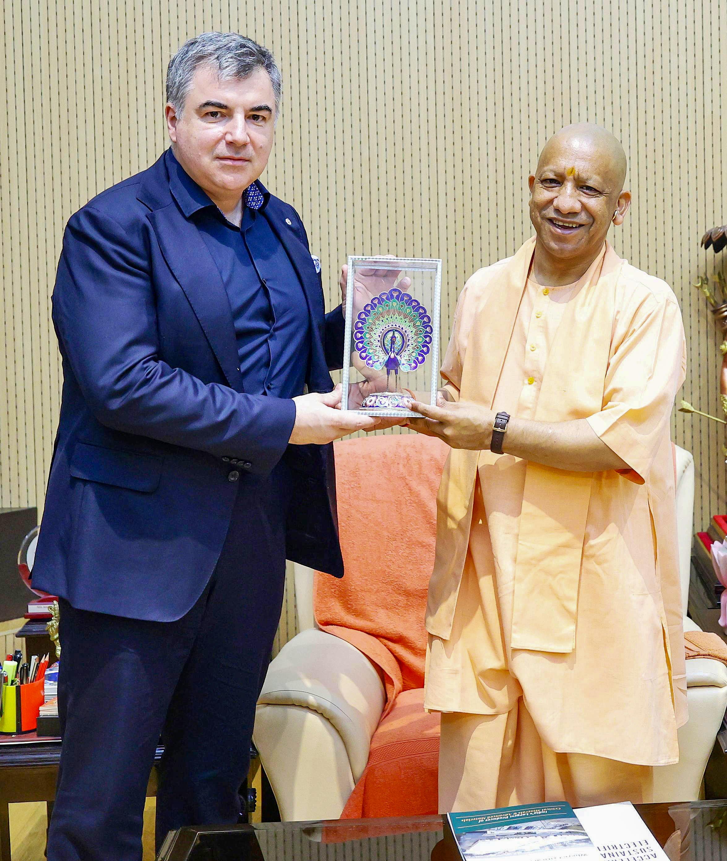 Nobel laureate Konstantin Novoselov meets CM Yogi Adityanath