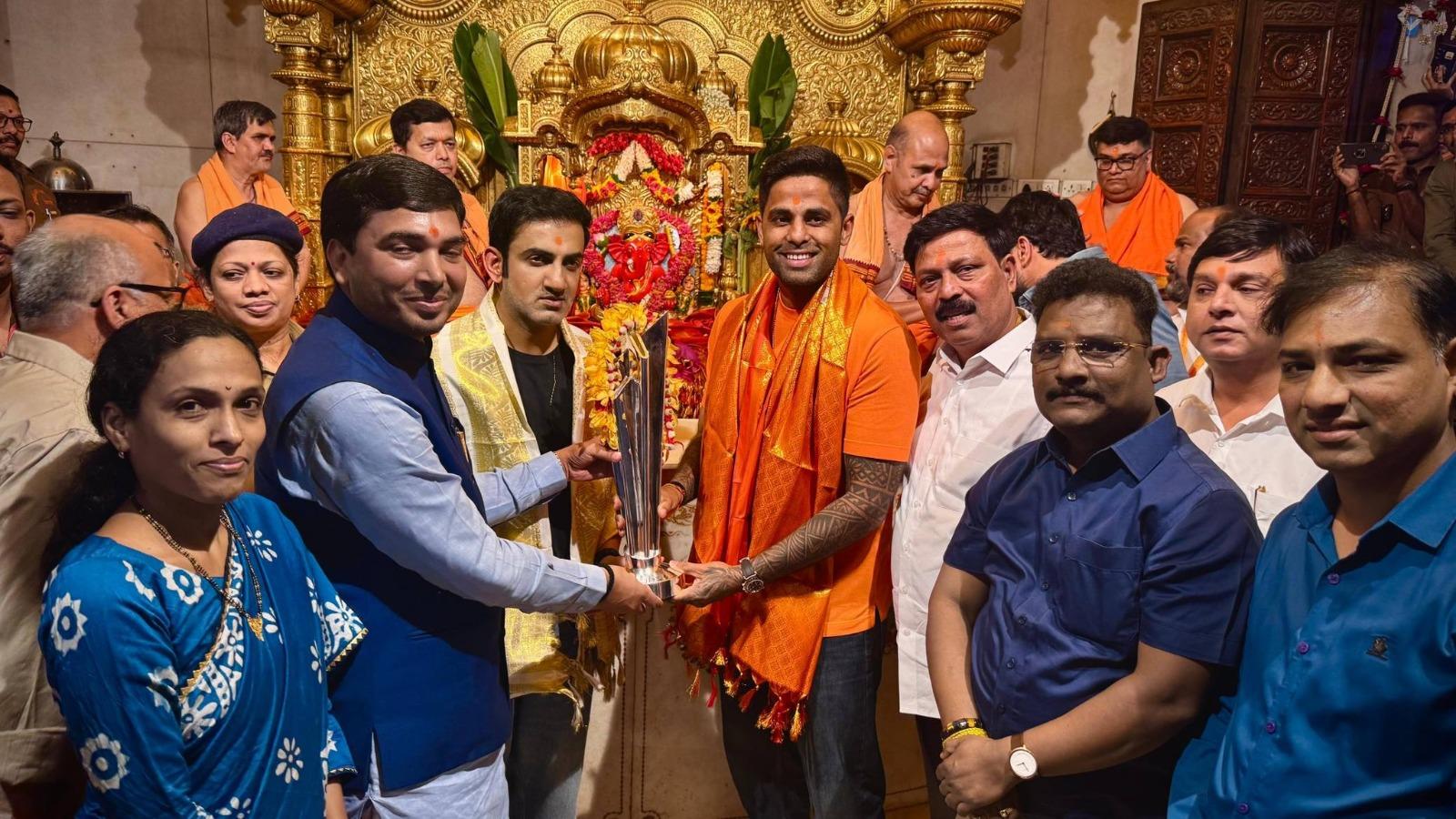 Suryakumar, Gambhir offer prayers at Shree Siddhivinayak Temple
