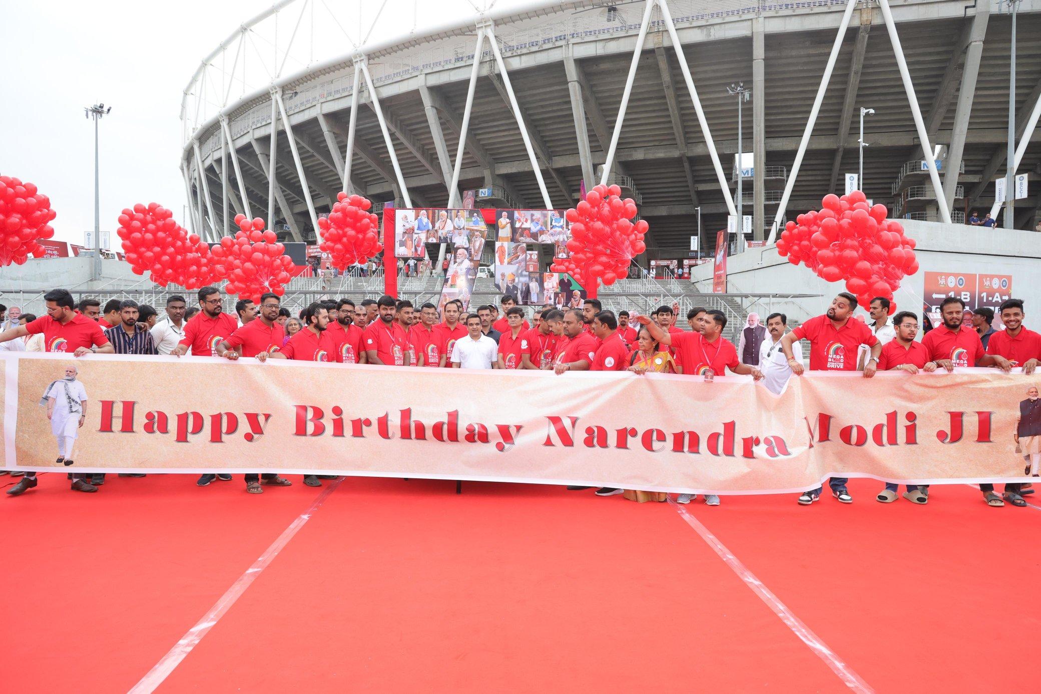 World's 'largest' blood donation camp inaugurated at Narendra Modi Stadium in Gujarat