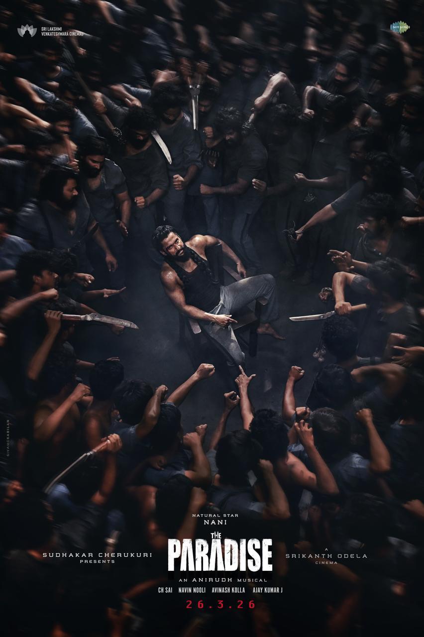 Second poster of Nani from 'The Paradise' released; The world may be against him but Nani will face it alone, says director Odela