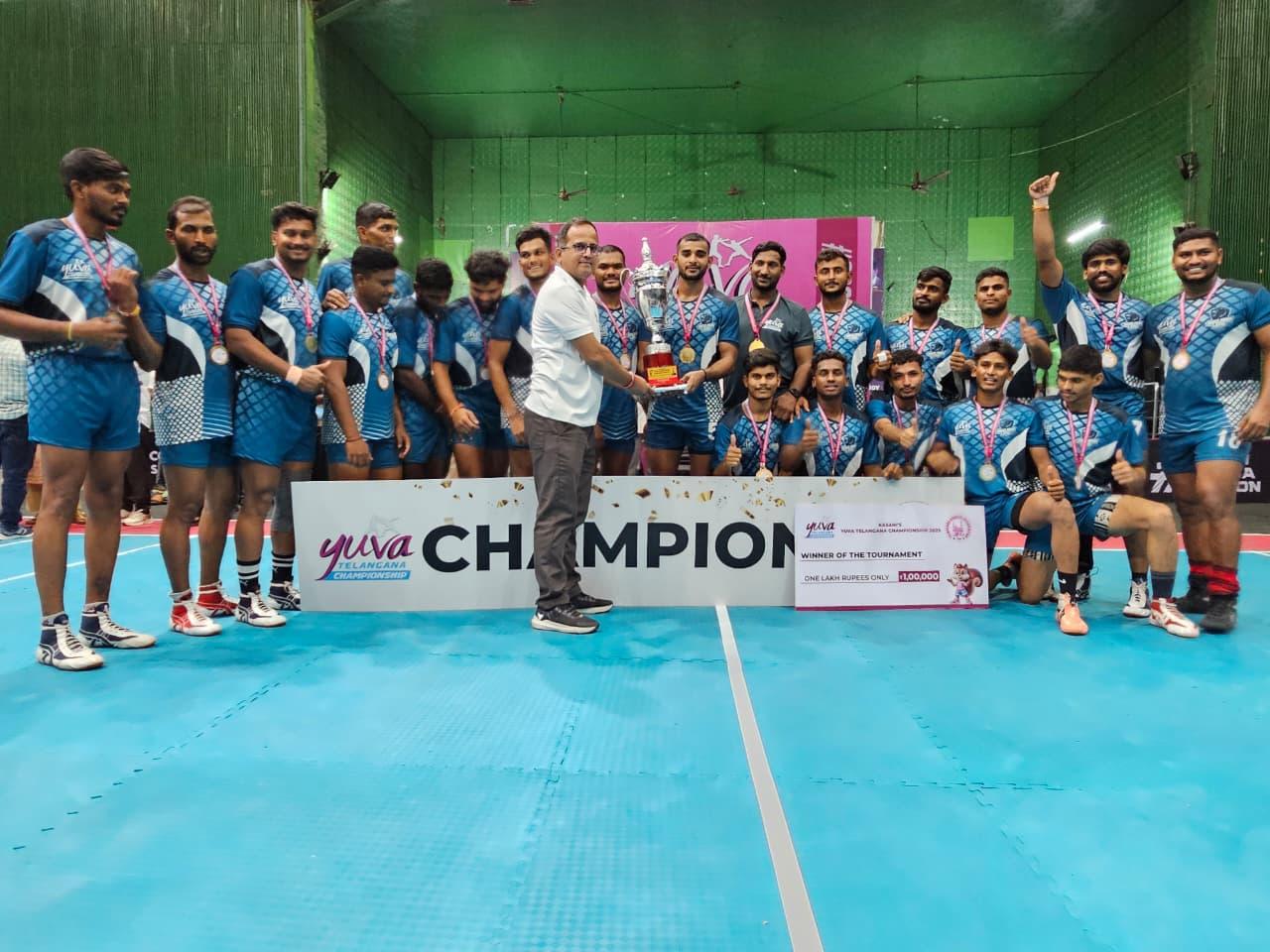 Kabaddi: Jogulamba Lions crowned champions of Yuva Telangana Championship 2025
