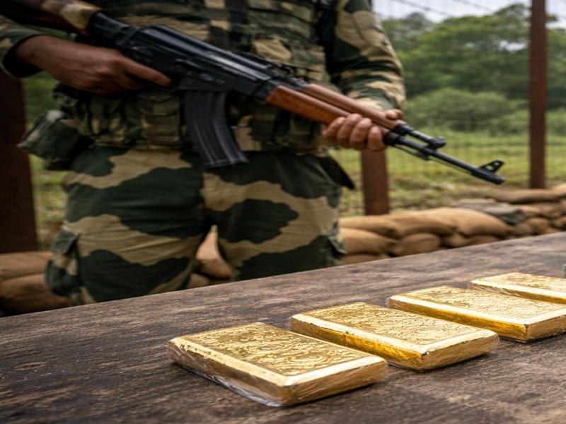 BSF arrests 2 smugglers along India-B'desh border, seizes gold valued at over Rs 67 lakh
