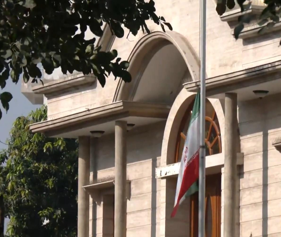Iranian Embassy in India lowers flag to half-mast after Khamenei's death