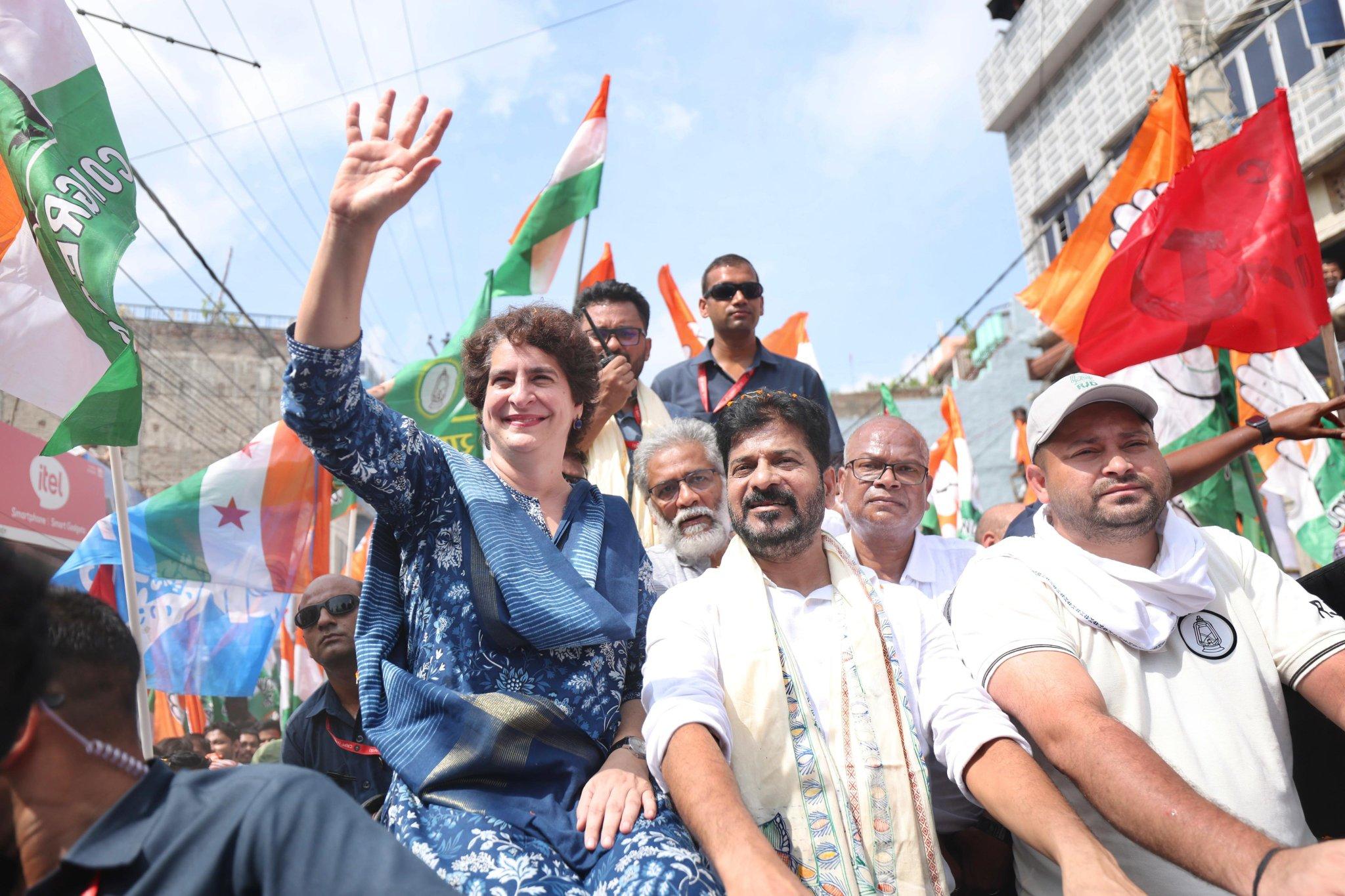 Priyanka Gandhi joins Voter Adhikar Yatra; criticises Centre over 'vote theft'