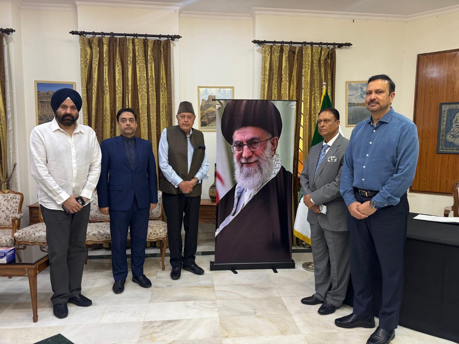 Farooq Abdullah visits Iranian embassy to express grief on Khamenei's demise