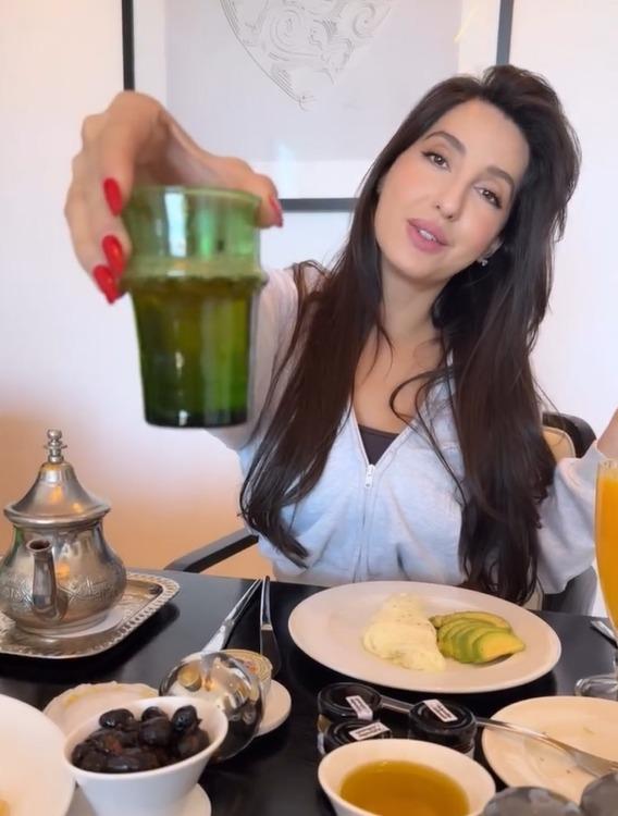 Nora Fatehi teaches the traditional 'Moroccan' style of pouring tea