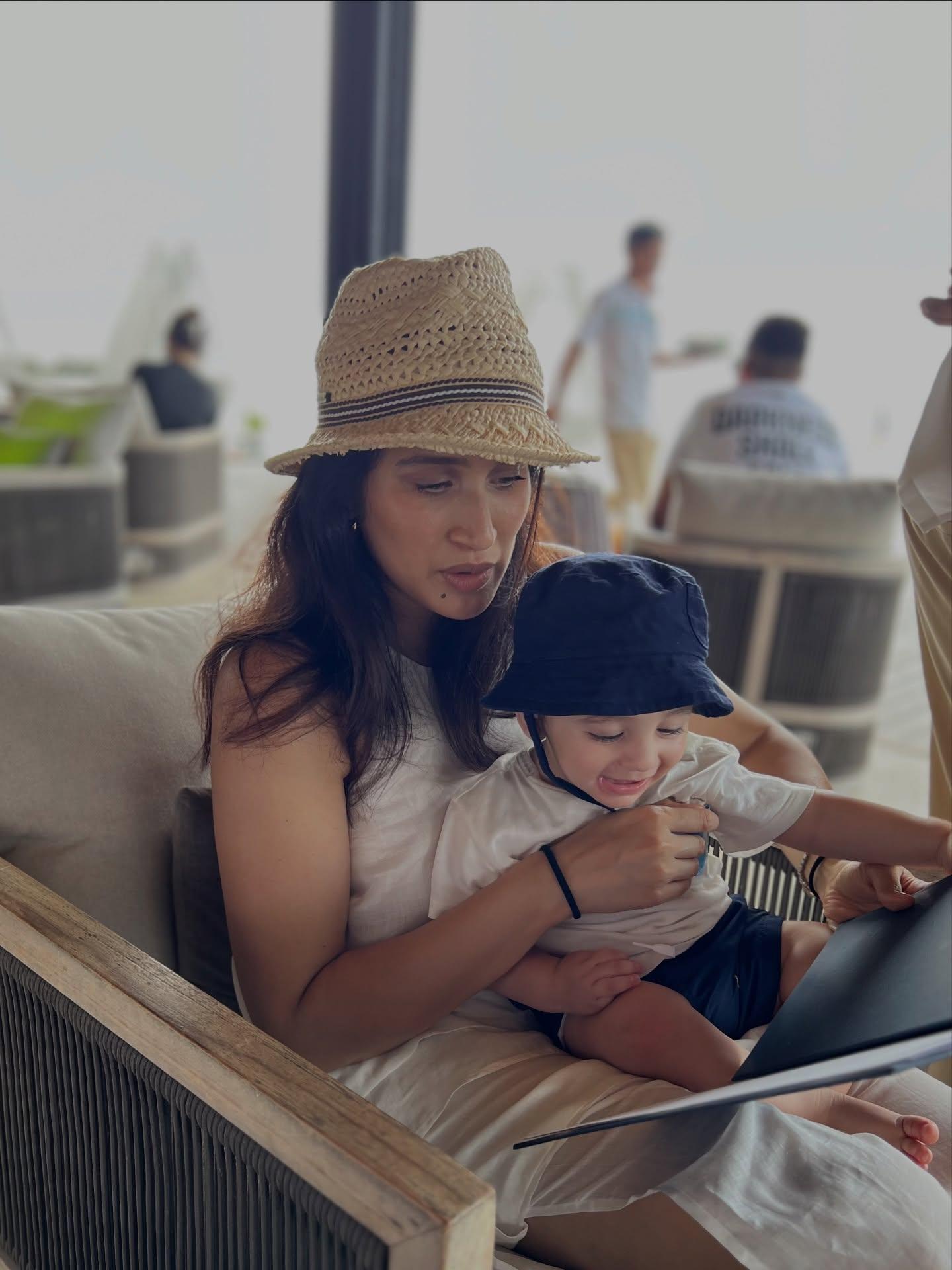 Sagarika Ghatge reveals her 8-month-old baby boy 'discovered his love for singing' while on a buggy ride in Maldives